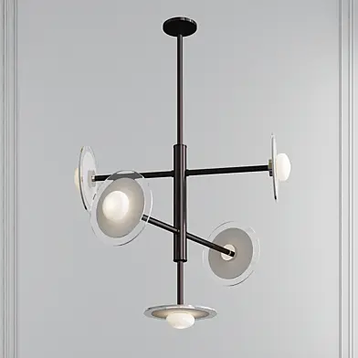 Helio Black 5 Light Chandelier by Maxim Lighting