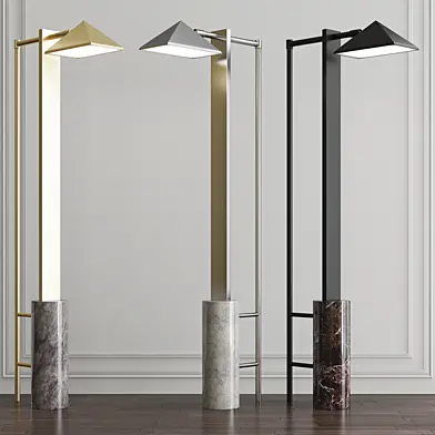 MARBLE AND WEDGE – FLOOR LAMP