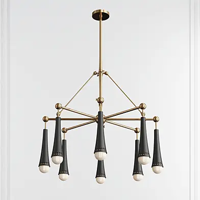 Tupelo Aged Brass 8 Light Chandelier by Hudson Valley