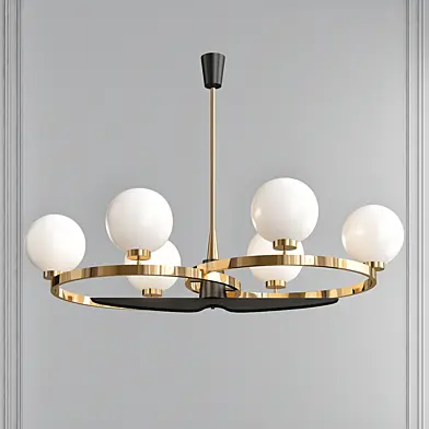 Caleb 6 Light Brass Cluster