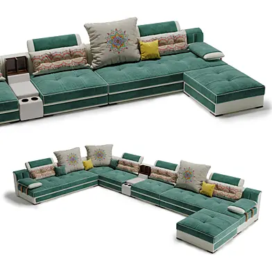 Modern Luxury U Type Fabric Sofa