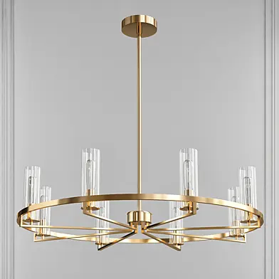 Mercer41 Hempel 8-Light Wagon Wheel Chandelier