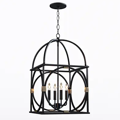 Circle Lattice Hanging Lantern - 4 light