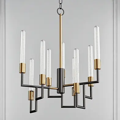 Congruency Oil Rubbed Bronze & Satin Brass 9 Light Chandelier by Elk Lighting