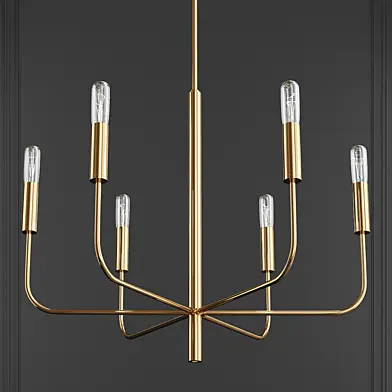 Brianna Burnished Brass 6 Light Chandelier by ED Ellen DeGeneres