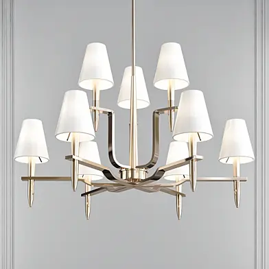 Kinsey Polished Nickel 9 Light Chandelier by Kichler