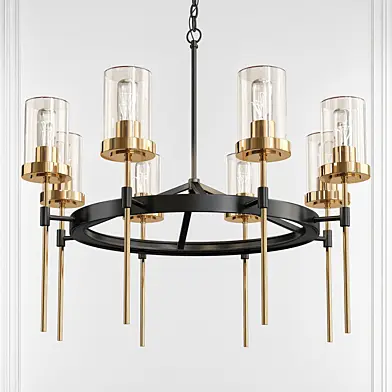 North Haven Oil Rubbed Bronze & Satin Brass 8 Light Chandelier by Elk Lighting