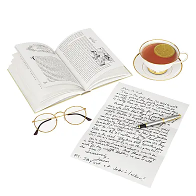 Book with letter