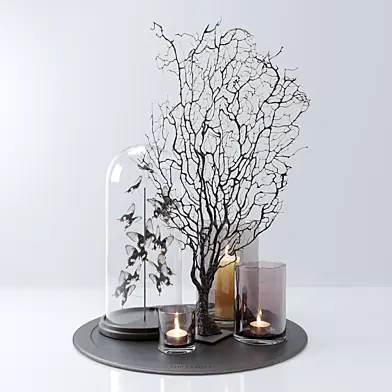 Decorative set with butterflies