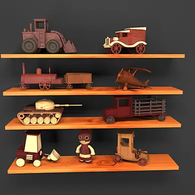 wood toys decore