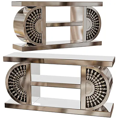 Crystal Mirrored TV Unit