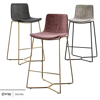 slope vegan leather bar chair