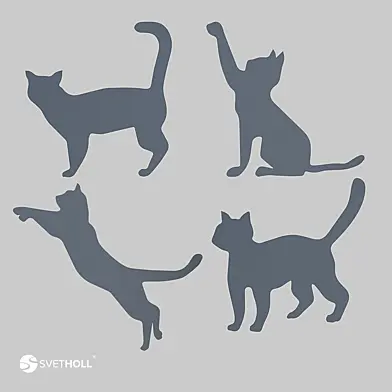 Настенные перфорации: кошки