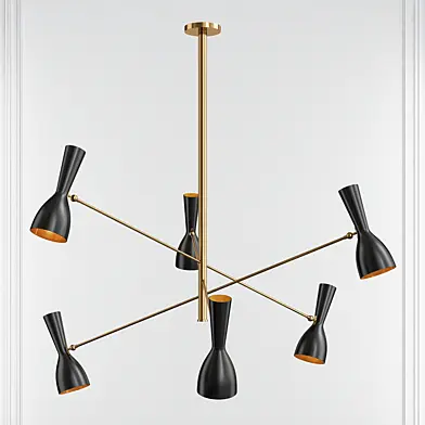 Brass Brothers & Co. WORMHOLE CHANDELIER WITH GOLD LEAF