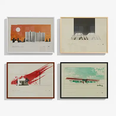 4 colors set of prints