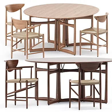 Drawn HM3 and HM4 and Drop Leaf HM6 Table by &TRADITION