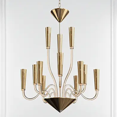 Wave Murano Glass by Roberto Beltrami TRIPODE CHANDELIER