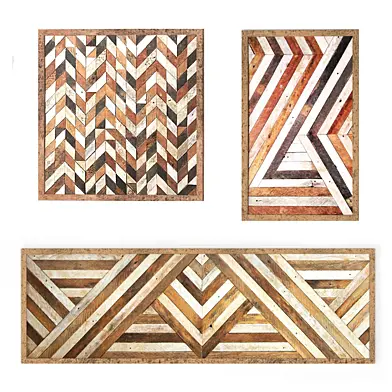 12 model of wood wall work_scandinavian_rustic_old frame