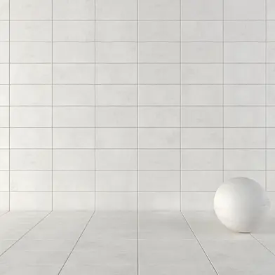 Concrete Wall Tiles Ares White Set 1