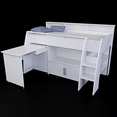 Детская кровать - Parisot Swan Midsleeper - Rainbow Wood