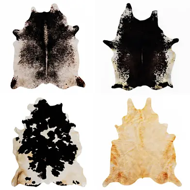 Four rugs from animal skins 01