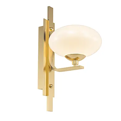 Oval Balls Mushrooms Wall Lamp Brass