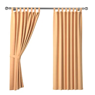 Orange Solid Curtain