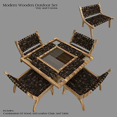 Wooden Outdoor Set