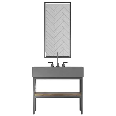 Pottery Barn Frances 36" Concrete Top Single Sink Vanity