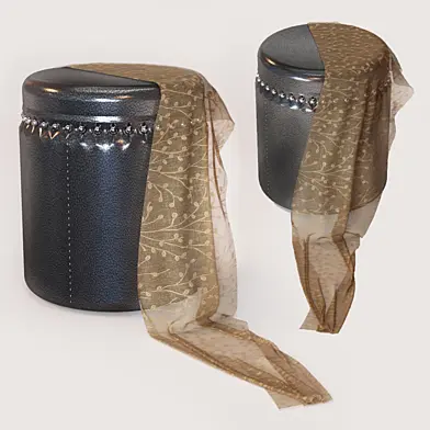 Leather Footstool Foot Rest