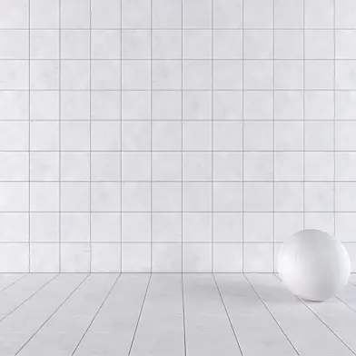 Concrete Wall Tiles Ares White Set 1