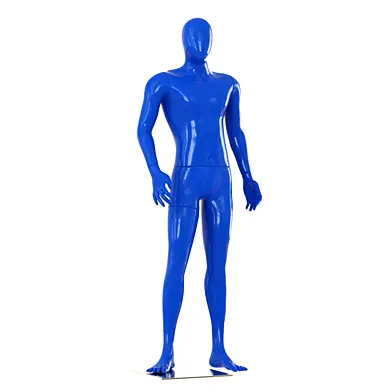 Faceless male blue mannequin 43