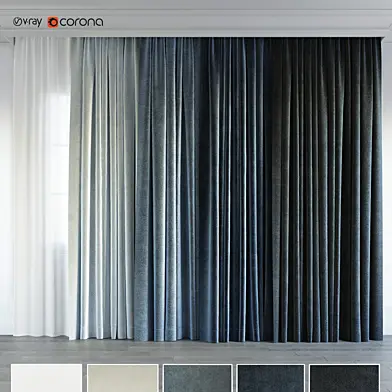 Blue gradient curtain