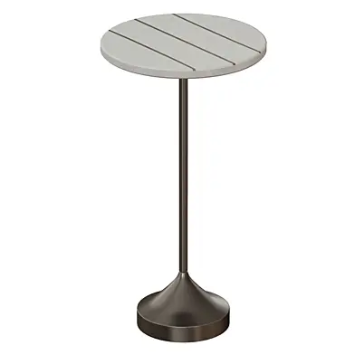 Круглый Журнальный столик Prost Tall Brass and Marble Drink Table (Crate and Barrel)