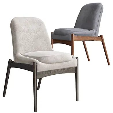 French Modern Slip Upholstered Dining Chair