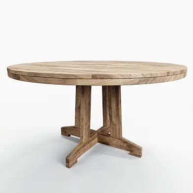 HKLiving Round Teak Table - dining