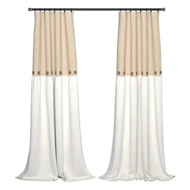 Two Tones Slider Curtain Panel