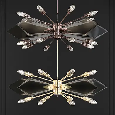 Italian Glass Chandelier by Veca