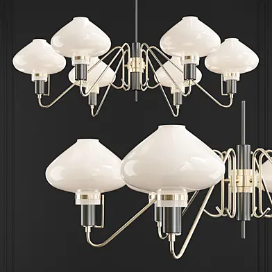 Modern Six-Arm Italian Chandelier
