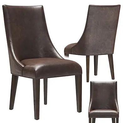 Restoration Hardware Ella Leather Side Chair