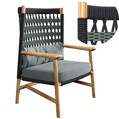 Janus et Cie Anatra Teak High back Lounge chair