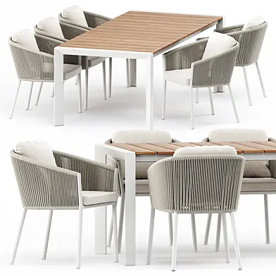 OMER ARMCHAIR and ALEXA EXTENDABLE TABLE 62 by akulaliving