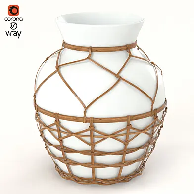 vase with jute detail