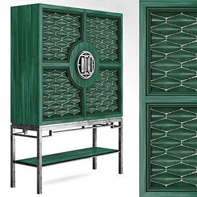 Green deco chest of drawer