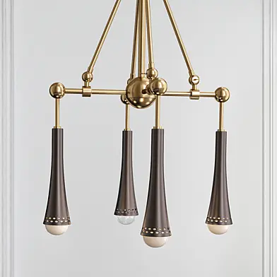 Tupelo 4 Light Chandelier - Aged Brass
