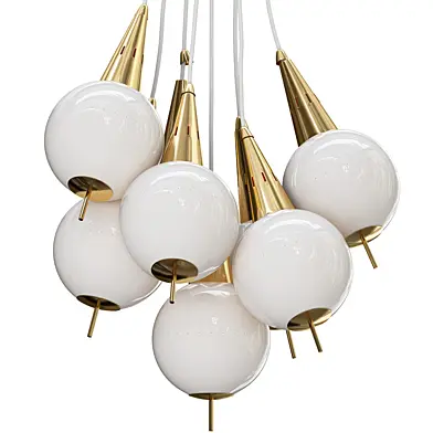 Italian Modern Brass and Glass Eight