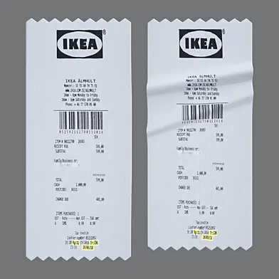 Ковер "ЧЕК" Ikea X Off White Receipt Rug