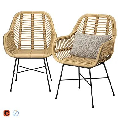 Dining Chair Canora Rattan Natural