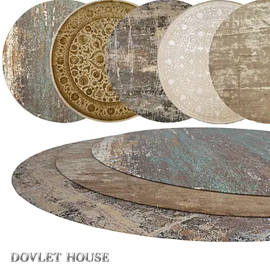 (OM) Ковры круглые DOVLET HOUSE 5 штук (part 17)