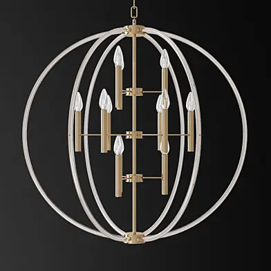 12 - Light Candle Style Globe Chandelier